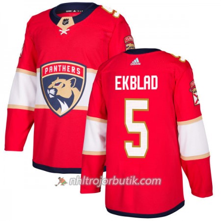 Män Ishockey Florida Panthers Tröja Aaron Ekblad 5 Adidas 2017-2018 Röd Authentic